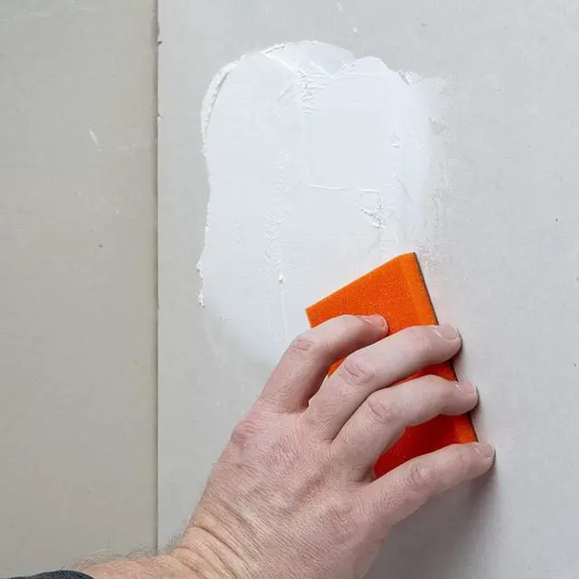 Alt view image 6 of 7 - Gorilla High Performance Wall Repair Spackling + Primer Kit: 8 oz. tub, 4 in. patch, 3 in. knife, sanding block (White)