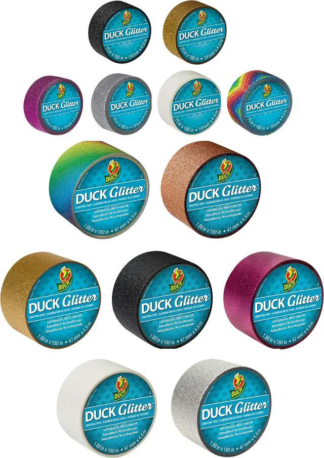 Alt view image 3 of 3 - Duck Brand Glitter Crafting Tape: 1.88 in. x 15 ft. (Silver Sparkle)