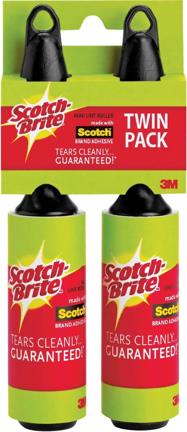 Main image of Scotch-Brite Everyday Clean Mini Lint Roller [Mini Size]: 3 in. x 8.5 ft. / 30 sheets / 2-pack (Natural) - OEM