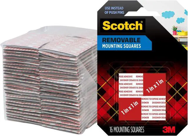 Alt view image 2 of 2 - Scotch Removable Double-Sided Mounting Squares: 0.45 in. x 0.45 in. (Grey) *36-squares