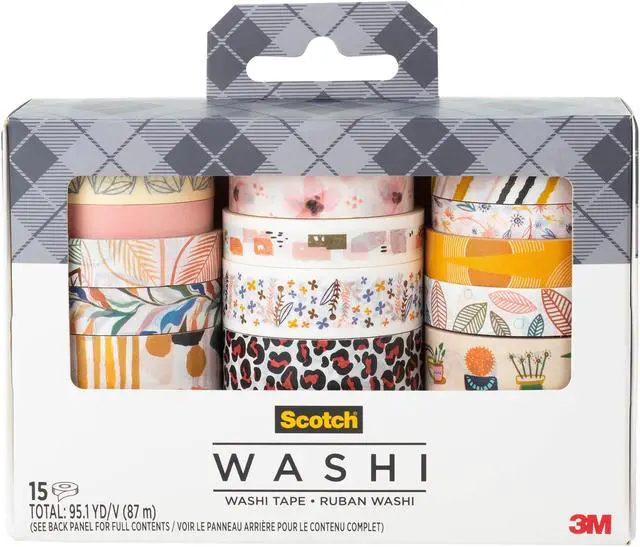 Main image of Scotch Washi Tape [15-Pack]: 15-pack (Whimsical Design)