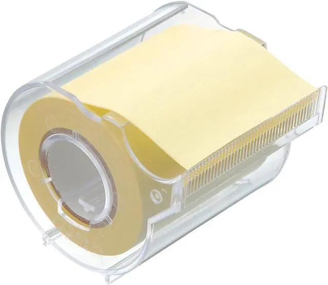 Main image of Yamato Memoc Recycled Sticky Note Dispenser: 2 in. x 33 ft. (Light Yellow)
