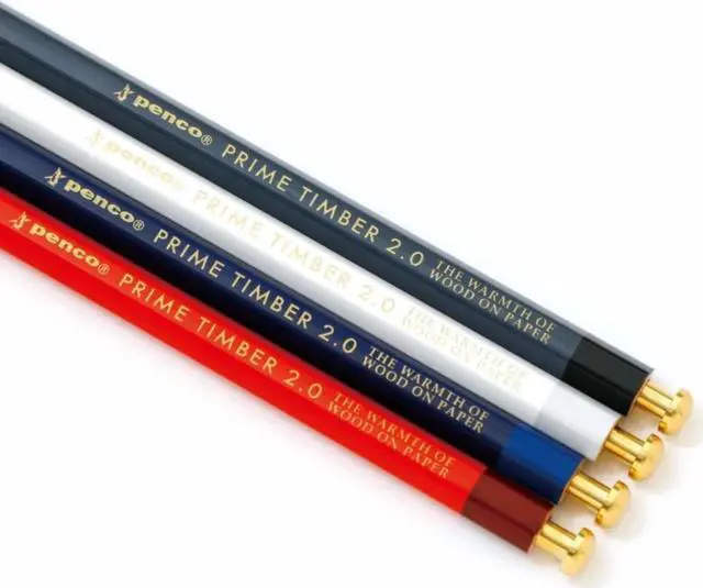 Alt view image 3 of 7 - HIGHTIDE Penco Brass Prime Timber Pencil: v2.0 (Red) - OEM