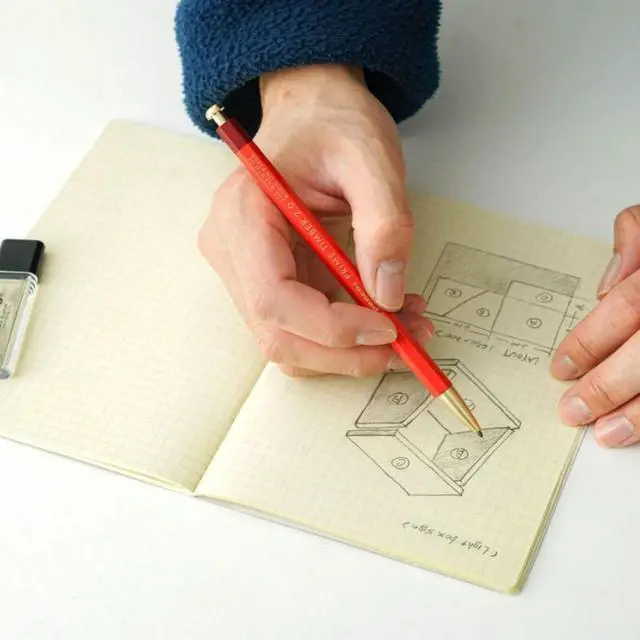 Alt view image 7 of 7 - HIGHTIDE Penco Brass Prime Timber Pencil: v2.0 (Red) - OEM