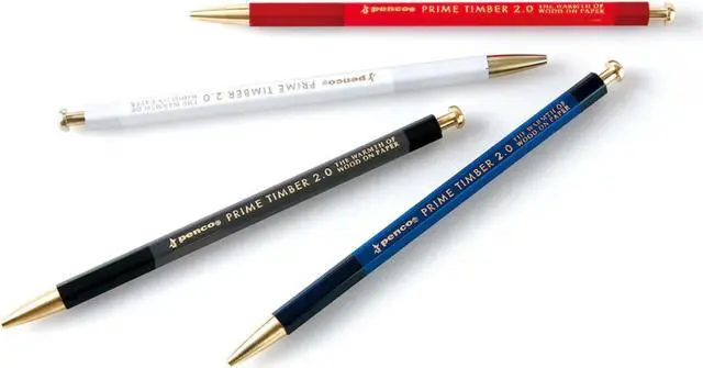 Alt view image 2 of 7 - HIGHTIDE Penco Brass Prime Timber Pencil: v2.0 (Red) - OEM