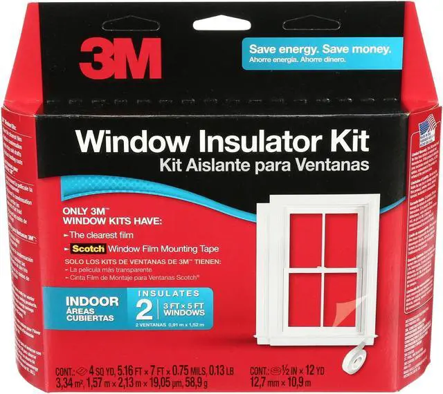 Alt view image 4 of 4 - 3M Indoor 62 In. x 84 In. Window Insulation Kit, (2-Pack) 2120W-6