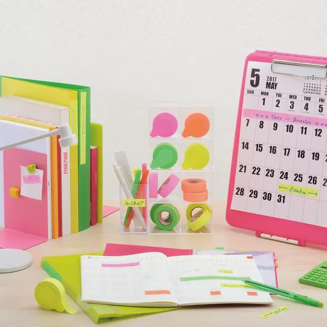 Alt view image 5 of 7 - Yamato TapenFusen Pocket Size Sticky Note Dispenser: 3/5 in. x 33 ft. (Fluorescent Lemon)