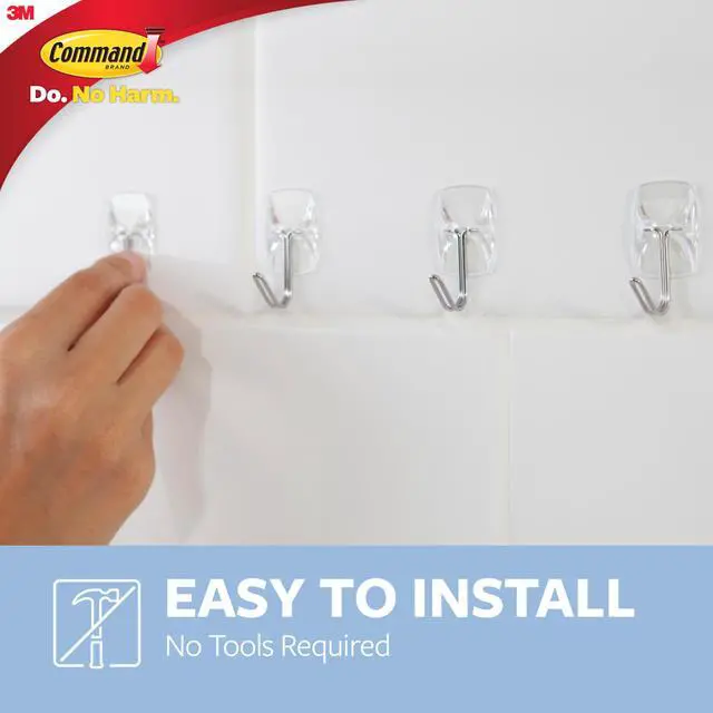 Alt view image 2 of 6 - Command Small Clear Refill Strips [Removable]: 16-pack (Clear) *16-pack
