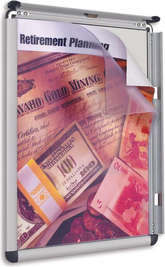 Alt view image 10 of 13 - QUARTET CF32 Sign Holder,Wall,24x36,Alum,Silver
