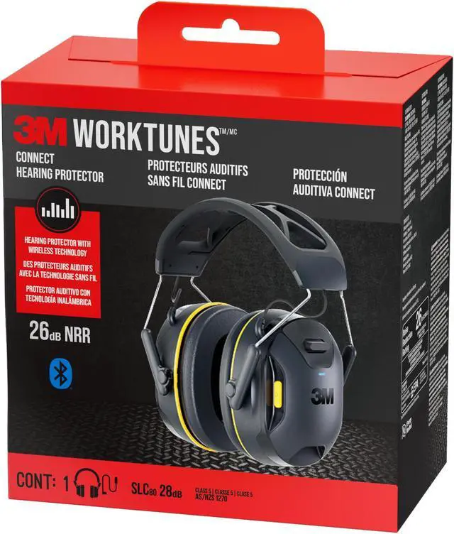 Main image of 3M WorkTunes Electronic Hearing Protectors: Connect with Bluetooth Technology (Black)