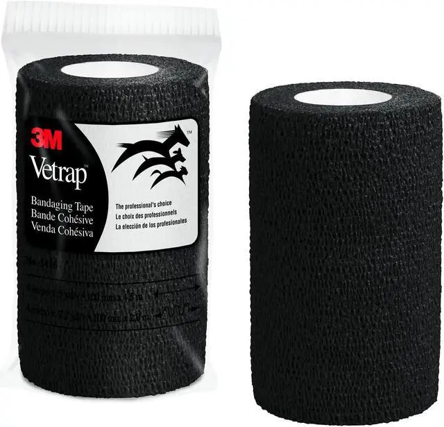 Alt view image 4 of 7 - 3M Vetrap Bandaging Tape: 2 in. x 15 ft. (Black) - OEM