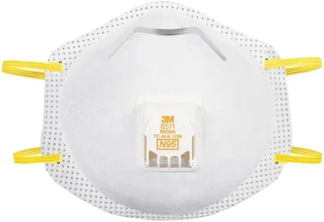 Alt view image 7 of 7 - 3M N95 Cool Flow Valve Particulate Respirator (8511): 10-pack (White)
