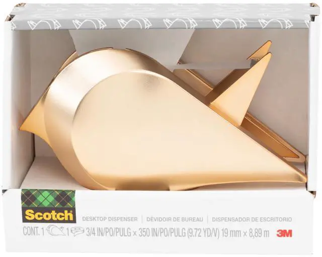 Main image of Scotch Gold Bird Desktop Tape Dispenser: 3/4 in. x 300 in. (Gold)