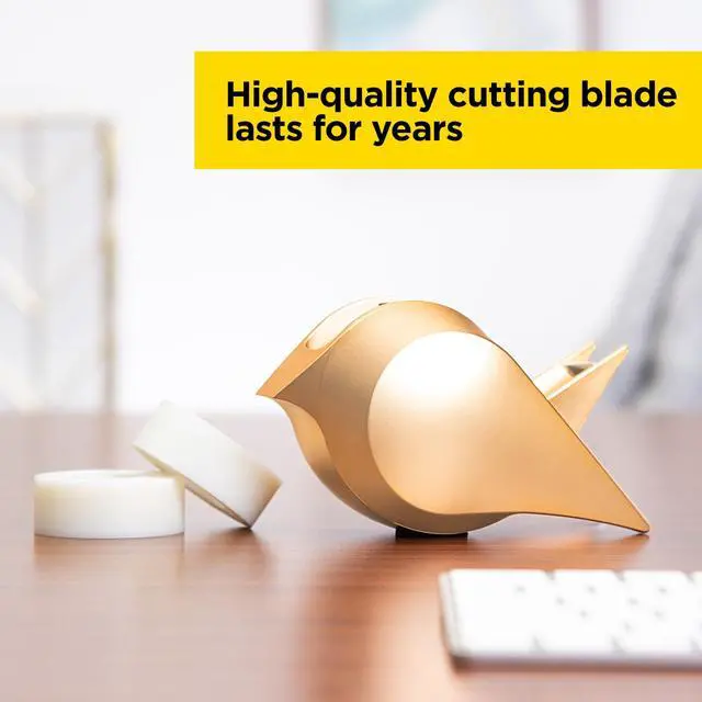 Alt view image 4 of 8 - Scotch Gold Bird Desktop Tape Dispenser: 3/4 in. x 300 in. (Gold)
