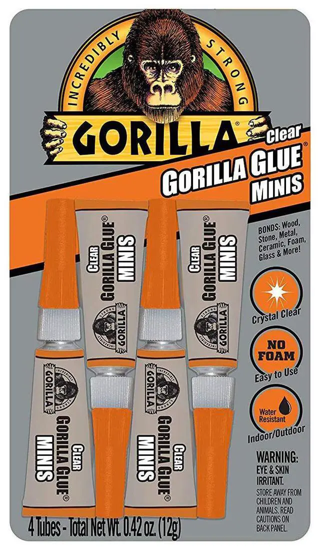 Main image of Gorilla Clear Gorilla Glue Minis: 3 gram tubes / 4-pack (Clear)