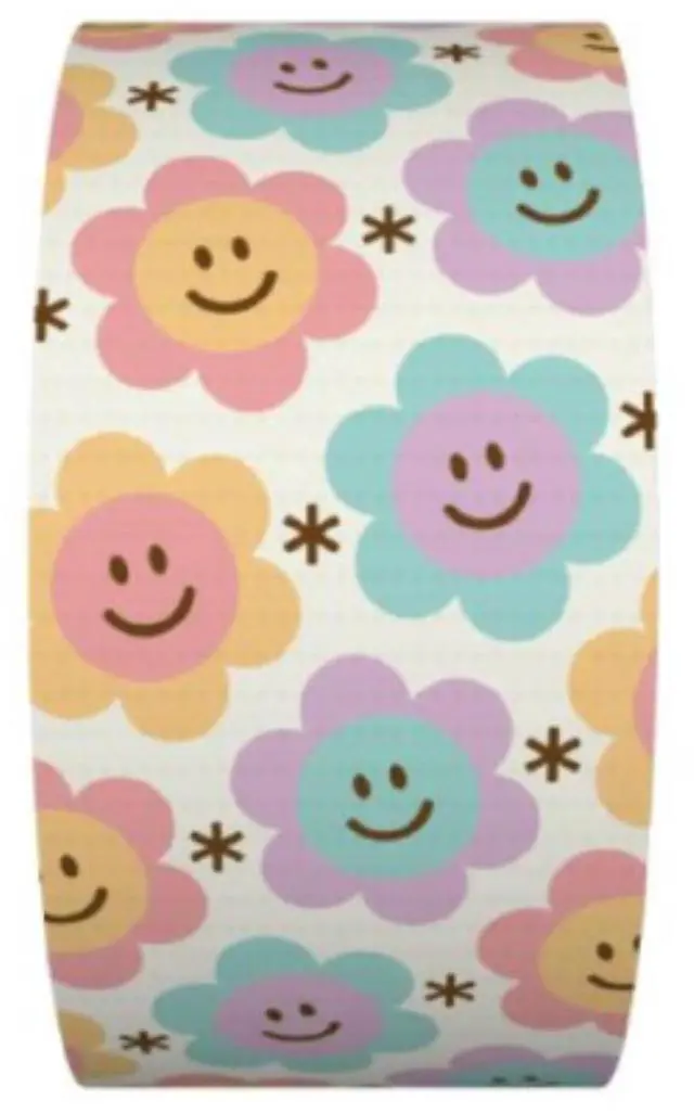 Main image of Duck Brand Printed Duct Tape [Prints & Patterns]: 1.88 in. x 30 ft. (Happy Daisies)