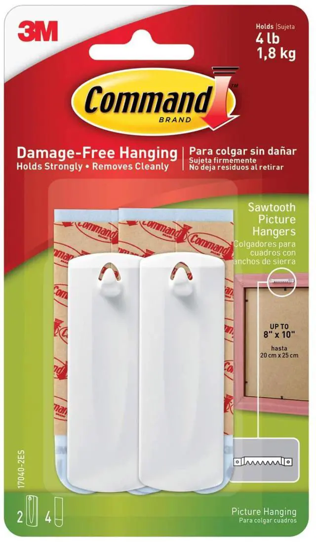Main image of Command Sawtooth Picture Hanger [Removable]: 2-pack (White)