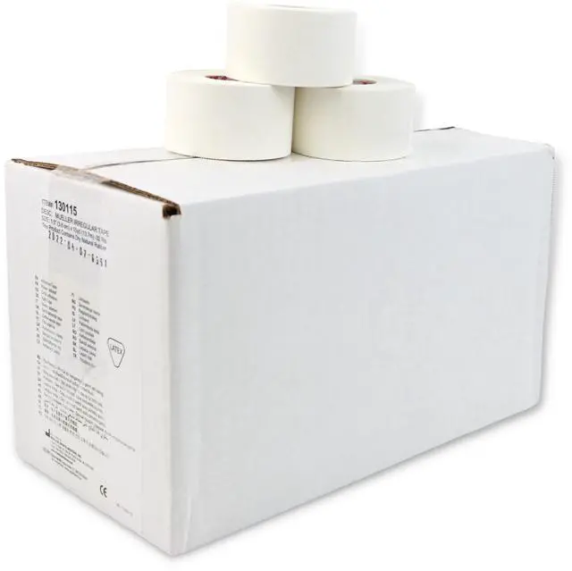 Alt view image 2 of 2 - Mueller MTape TeamPak Non-Elastic Athletic Tape [Irregular Rolls]: 1-1/2 in. x 30 ft. (Pink) *32-rolls