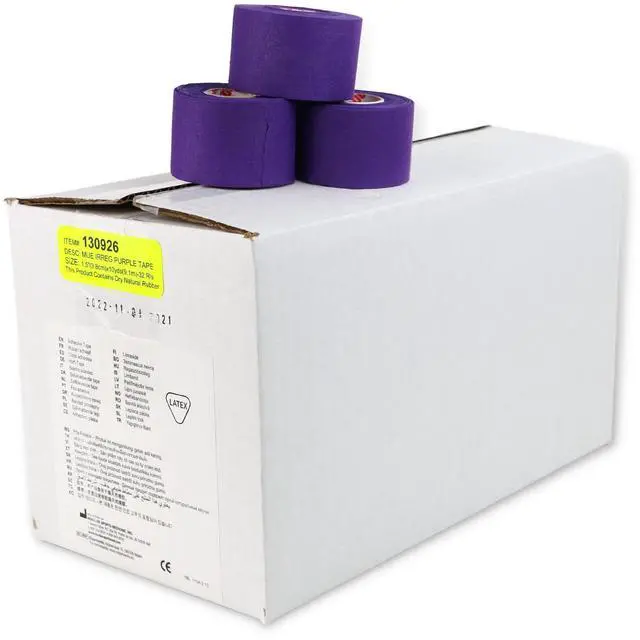 Main image of Mueller MTape TeamPak Non-Elastic Athletic Tape [Irregular Rolls]: 1-1/2 in. x 30 ft. (Purple) *32-rolls