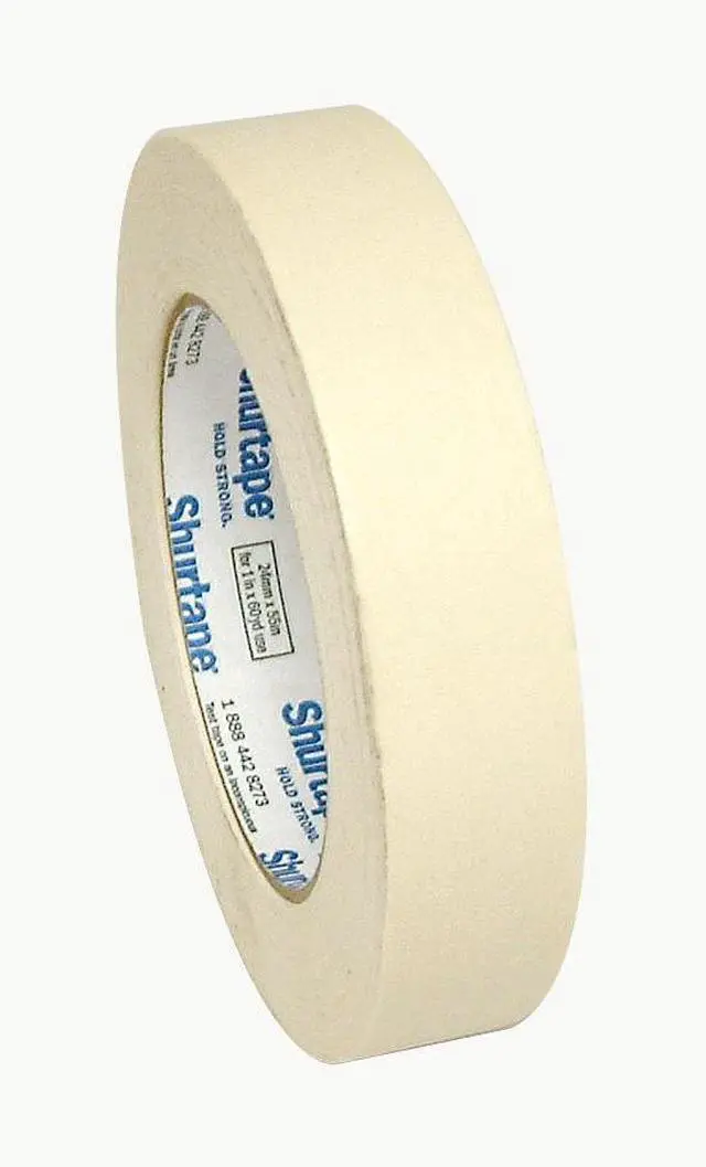 Alt view image 2 of 3 - Shurtape Utility Grade Masking Tape (CP-83): 4 in. (96mm actual) x 60 yds. (Natural) *non-branded, white core