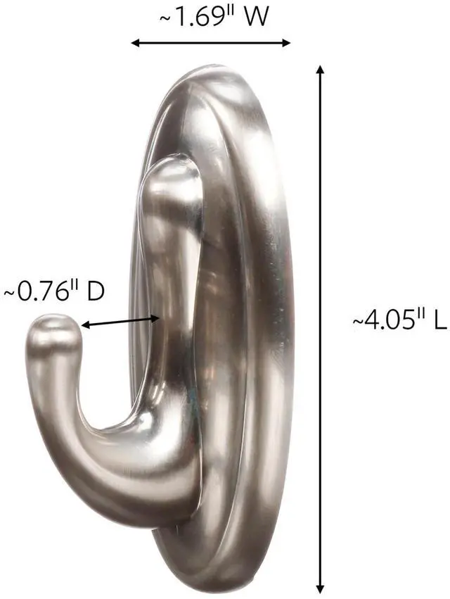 Alt view image 14 of 19 - 3M Command Lrg Nickel Hook 17053BN-ES Unit: EACH