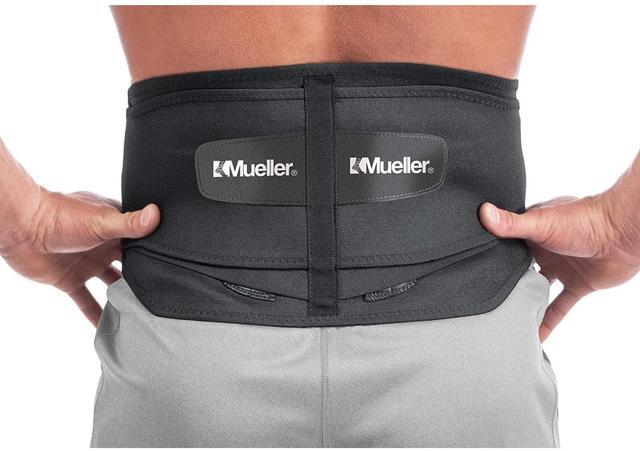 Main image of Mueller Lumbar Back Brace with Removable Pad: Extended Plus Size (Black)