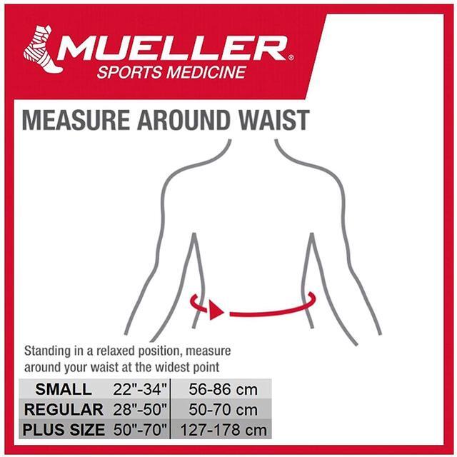 Alt view image 6 of 6 - Mueller Lumbar Back Brace with Removable Pad: Extended Plus Size (Black)