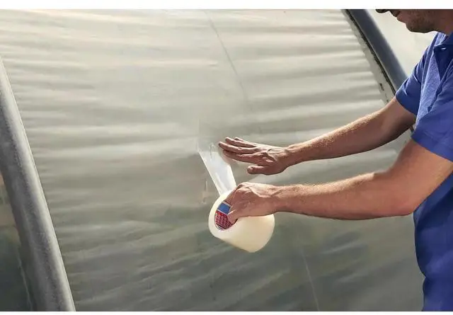 Alt view image 4 of 6 - tesa Greenhouse Repair Tape [UV Resistant] (4646): 4 in. x 36 yds. (Clear)