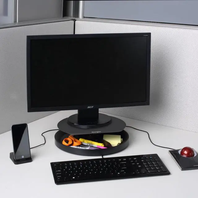 Alt view image 16 of 16 - Kensington Monitor Stand SmartFit 12-3/5"Wx12-3/5"Dx3-1/10"H Black 52787