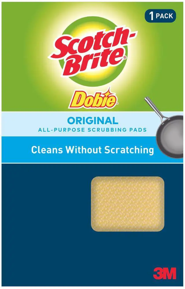 Alt view image 2 of 7 - Scotch-Brite Dobie All Purpose Scrubbing Pads: Dobie Colors  / 3-pack / Assorted (Blue, Green, Red)