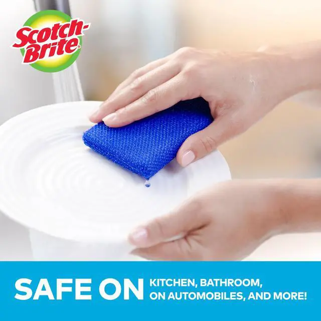 Alt view image 7 of 7 - Scotch-Brite Dobie All Purpose Scrubbing Pads: Dobie Colors  / 3-pack / Assorted (Blue, Green, Red)