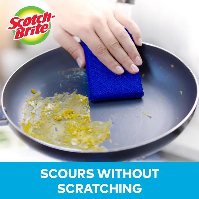 Alt view image 6 of 7 - Scotch-Brite Dobie All Purpose Scrubbing Pads: Dobie Colors  / 3-pack / Assorted (Blue, Green, Red)