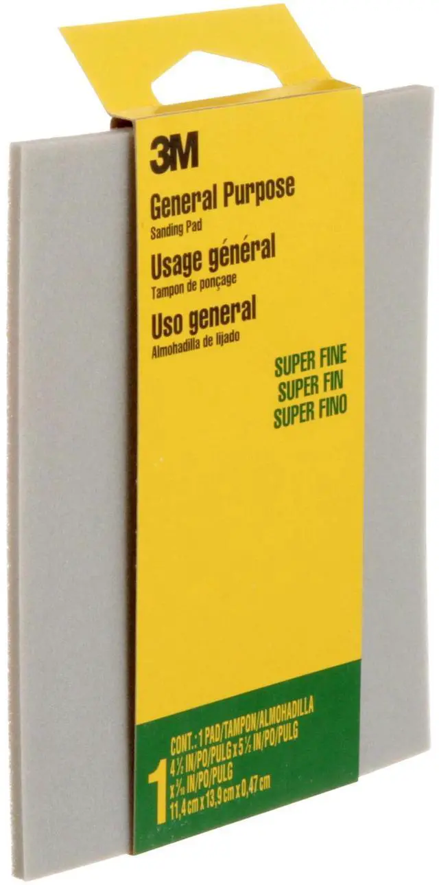 Alt view image 3 of 3 - 3M General Purpose Sanding Pad [Super Fine]: 4-1/2 in. x 5-1/2 in. (Grey)