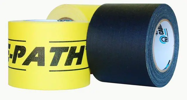 Alt view image 6 of 7 - Pro Tapes Cable Path Tape: 4 in. (96mm actual) x 30 yds. (Yellow with Light Black "CABLE-PATH" printing)