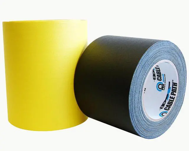 Alt view image 7 of 7 - Pro Tapes Cable Path Tape: 4 in. (96mm actual) x 30 yds. (Yellow with Light Black "CABLE-PATH" printing)