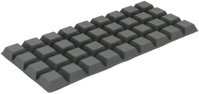 Main image of 3M Bumpon Self-Adhesive Protectors [Tapered Square]: 0.81 in. width x 0.3 in. thick (Grey) *36-pack