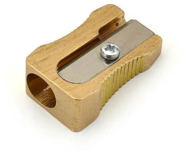 Main image of DUX Brass Wedge Pencil Sharpener: Single (Brass)