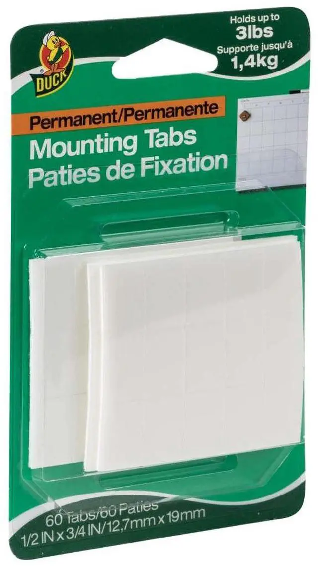 Main image of Duck Brand Permanent Mounting Tape [Double-Sided Foam]: 1/2 in. width (White)