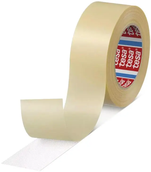 Main image of tesa Removable Double-Sided Flooring Tape [Paper Liner] (4939): 2 in. x 27 yds. (Natural)