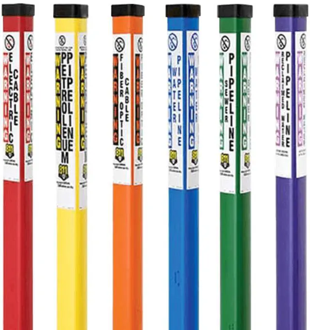 Main image of Rhino TriView Marker Post Vinyl Warning Decal: decal-only / 2-7/8 in. x 14-16 in. (White with WARNING ELECTRIC CABLE printing)