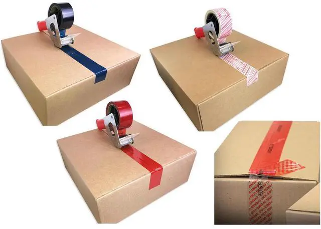 Alt view image 2 of 2 - FindTape Tamper Evident Packaging Tape: 2 in. (48mm actual) x 55 yds. (Solid Red with "OPENED VOID" message if removed)