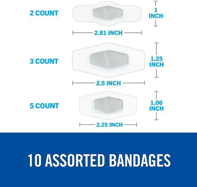 Alt view image 2 of 3 - Nexcare Advanced Healing Waterproof Bandages: assorted bandages / 10-pack (Clear)