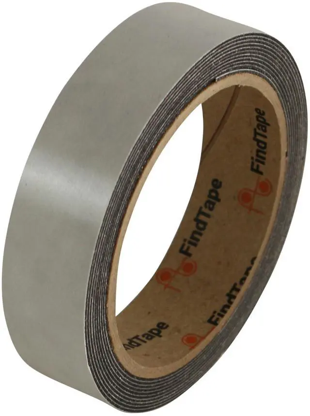 Alt view image 2 of 3 - FindTape Receptive Steel Tape [Adhesive-Backed / Attracts Magnets] (MGRS): 1 in. x 100 ft. (Black) *indoor-grade