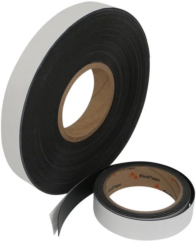 Alt view image 3 of 3 - FindTape Receptive Steel Tape [Adhesive-Backed / Attracts Magnets] (MGRS): 1 in. x 100 ft. (Black) *indoor-grade
