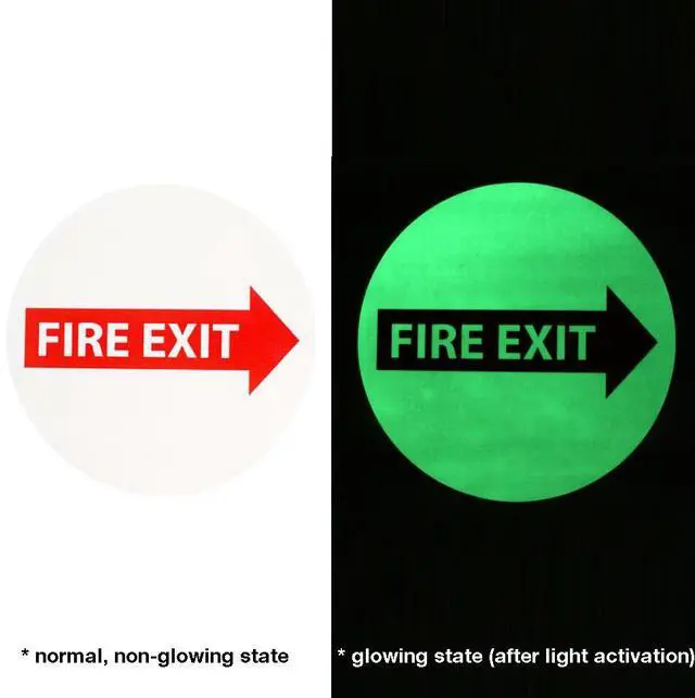Alt view image 5 of 6 - FindTape Heavy-Duty Photolumiscent PVC Floor Sign: 17 in. diameter circle (Photoluminescent First Aid)