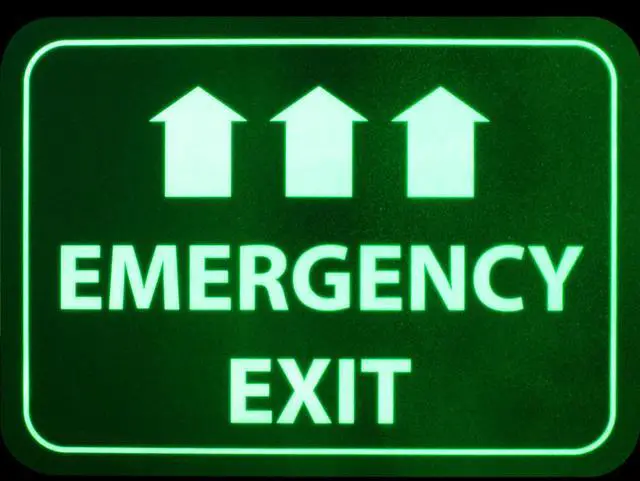 Alt view image 6 of 6 - FindTape Heavy-Duty Photolumiscent PVC Floor Sign: 17 in. diameter circle (Photoluminescent First Aid)