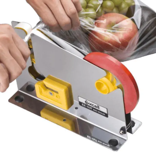 Alt view image 2 of 3 - Excell EZ-CUT Stainless Steel Bag Sealer Tape Dispenser (ET-606STK): For tape up to 12mm wide (Silver) - OEM