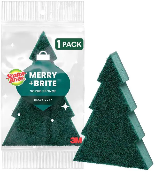 Main image of Scotch-Brite Merry + Brite Heavy Duty Scrub Sponge: 1-pack (Green)
