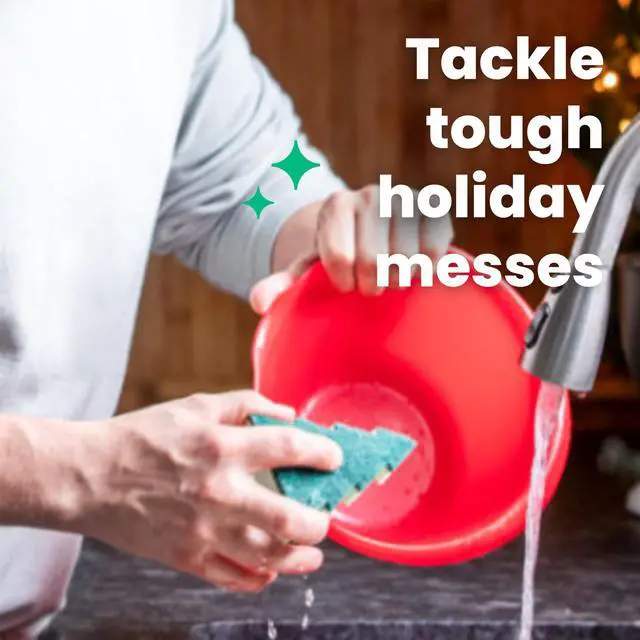 Alt view image 5 of 7 - Scotch-Brite Merry + Brite Heavy Duty Scrub Sponge: 1-pack (Green)