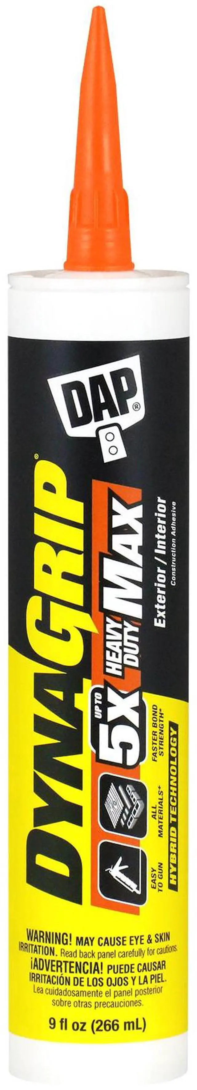 Main image of DAP DYNAGRIP Heavy Duty Max Construction Adhesive: 9 oz. (White)